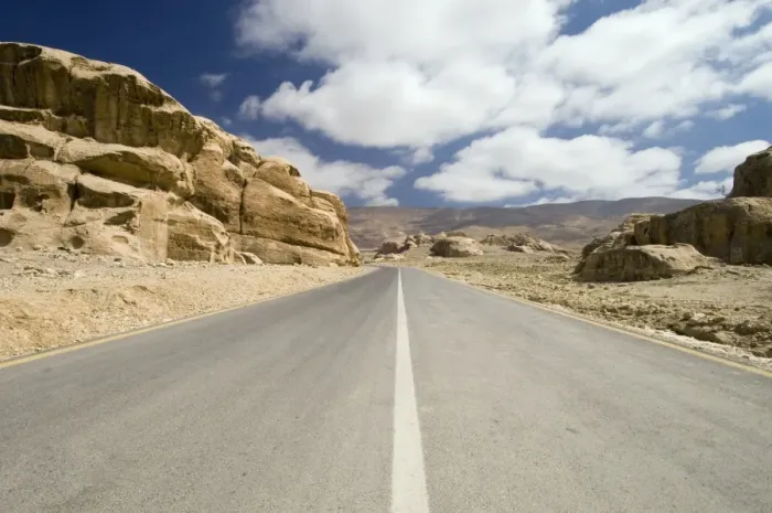 Framed Print : Road through rocky landscape Framed Print : Road through rocky landscape