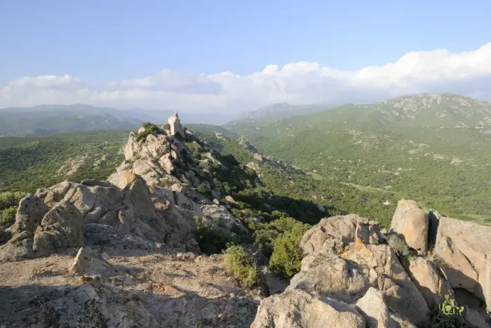 Framed Print : Rocher du Lion granite crags and maquis scrub covered Roccapina valley, southern Corsica, France, Europe Framed Print : Rocher du Lion granite crags and maquis scrub covered Roccapina valley, southern Corsica, France, Europe