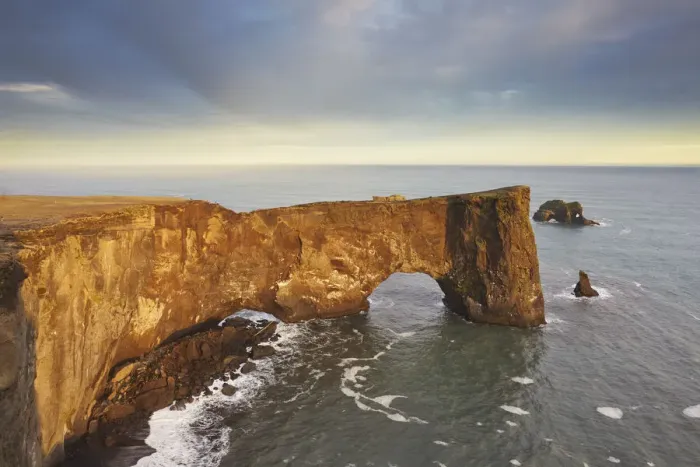 Framed Print : A rock arch on Dyrholaey Island seen in sunset sunlight, near Vik, south coast of Iceland, Polar Regions Framed Print : A rock arch on Dyrholaey Island seen in sunset sunlight, near Vik, south coast of Iceland, Polar Regions
