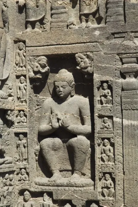 Framed Print : Rock carvings Ajanta Cave complex Framed Print : Rock carvings Ajanta Cave complex