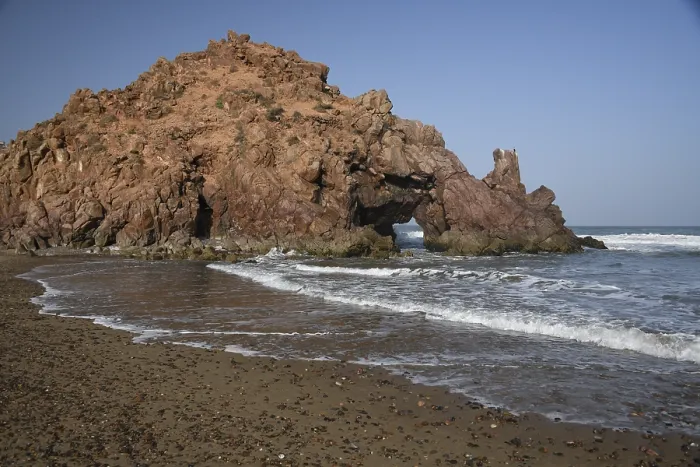 Framed Print : Rock formation at the beach in Mirleft, Morocco Framed Print : Rock formation at the beach in Mirleft, Morocco