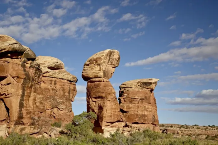 Framed Print : Rock formation with clouds, The Needles District, Canyonlands National Park Framed Print : Rock formation with clouds, The Needles District, Canyonlands National Park