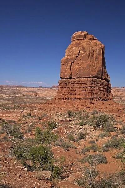 Rock formation, Courthouse Towers area, Arches National Park, Utah, United States of America, North America