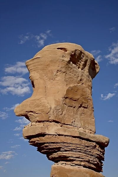 Rock formation that looks like a head, Garfield County, Utah, United States of America