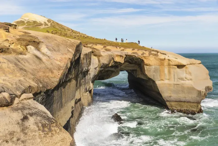 Framed Print : Rock formation at Tunnel Beach, Dunedin, Otago, South Island, New Zealand, Pacific Framed Print : Rock formation at Tunnel Beach, Dunedin, Otago, South Island, New Zealand, Pacific