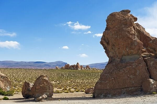 Rock formations in the altiplano desert, Bolivia, South America