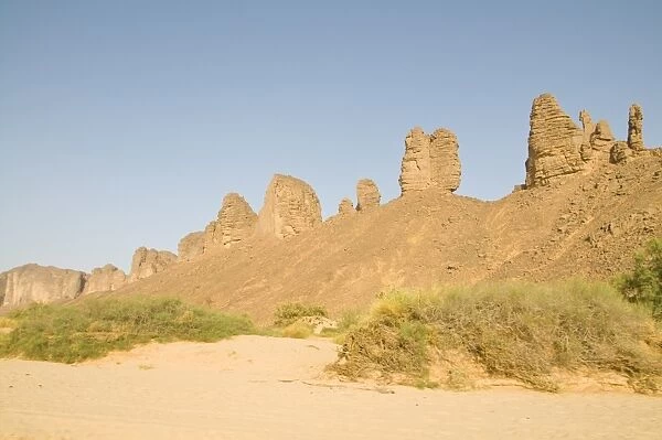 Rock formations near Djanet, Southern Algeria, North Africa, Africa