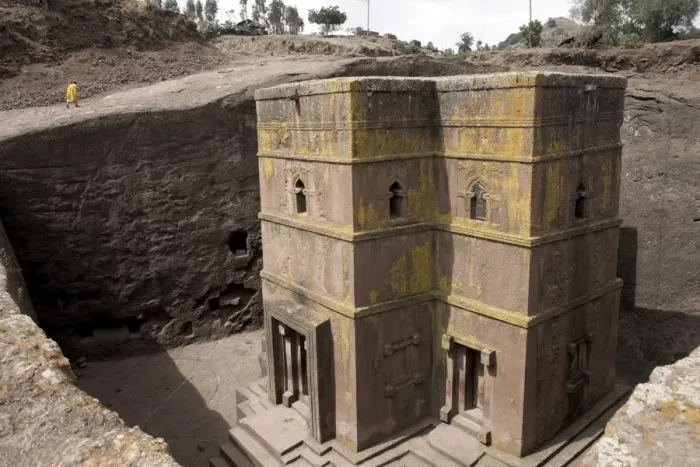 Framed Print : The rock-hewn church of Bet Giyorgis (St. George), in Lalibela, UNESCO World Heritage Site Framed Print : The rock-hewn church of Bet Giyorgis (St. George), in Lalibela, UNESCO World Heritage Site