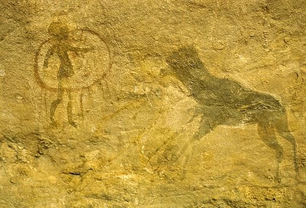 Rock paintings, Tassili, Algeria, North Africa, Africa