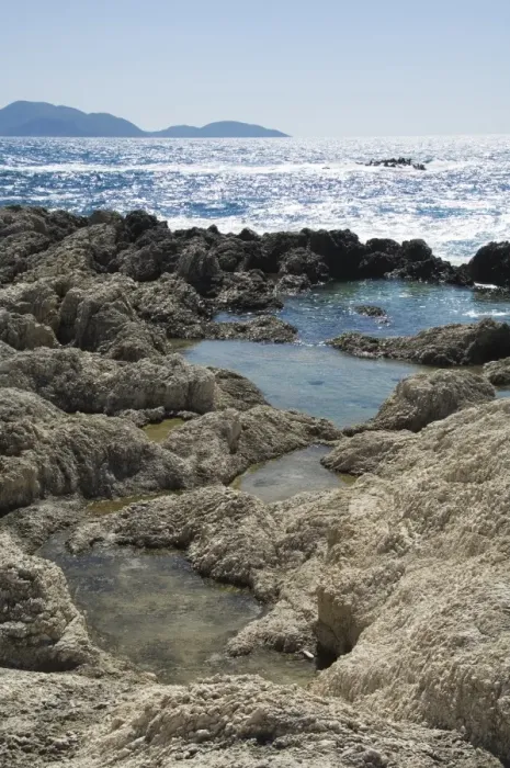 Framed Print : Rock pools where locals collect salt Framed Print : Rock pools where locals collect salt