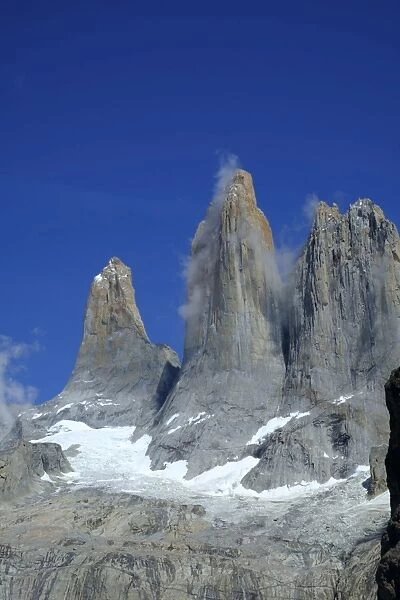 The rock towers that give the Torres del Paine range its name, Torres del Paine National Park