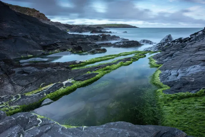Framed Print : Rockpools on the slate ledges near Harlyn Bay in Cornwall, England, United Kingdom, Europe Framed Print : Rockpools on the slate ledges near Harlyn Bay in Cornwall, England, United Kingdom, Europe
