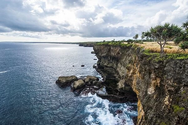 The rocky coast around Ha ateiho, Tongatapu, Tonga, South Pacific, Pacific