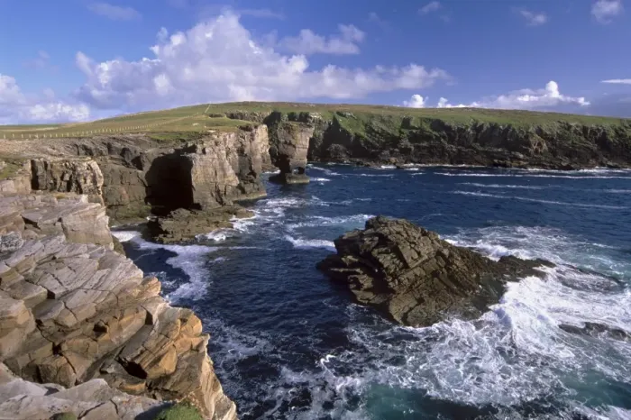 Framed Print : Rocky coast of Mainland with Yesnaby castle Framed Print : Rocky coast of Mainland with Yesnaby castle