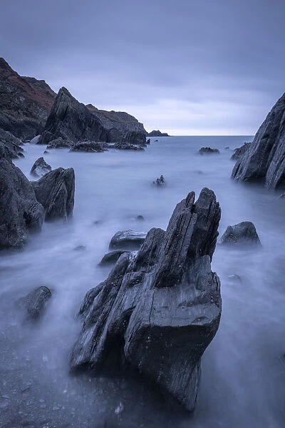 Rocky cove on the North Devon coast, Devon, England, United Kingdom, Europe