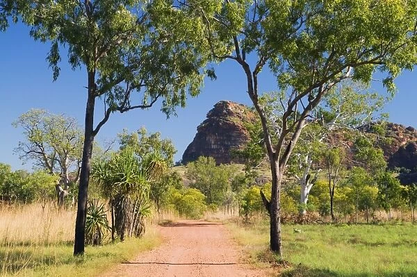 Rocky outcrop and road, Keep River National Park, Northern Territory, Australia, Pacific