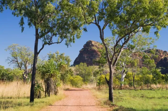 Framed Print : Rocky outcrop and road, Keep River National Park, Northern Territory, Australia, Pacific Framed Print : Rocky outcrop and road, Keep River National Park, Northern Territory, Australia, Pacific