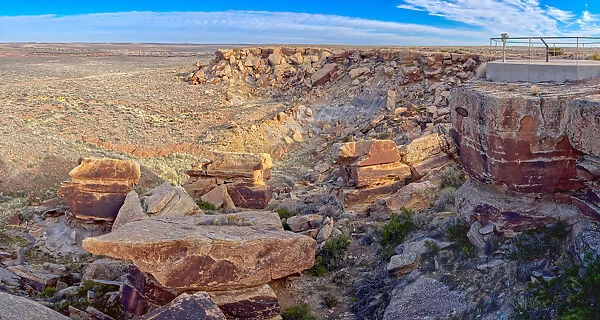 A rocky pile in Petrified Forest National Park called Newspaper Rock