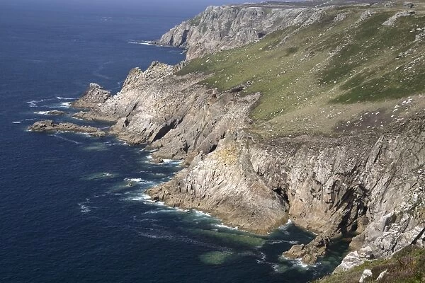 Rocky west coast, Lundy island, Bristol Channel, Devon, England, United Kingdom, Europe