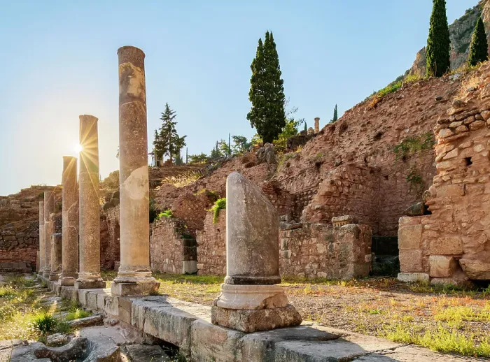 Framed Print : The Roman Agora, Delphi, UNESCO World Heritage Site, Phocis, Greece, Europe Framed Print : The Roman Agora, Delphi, UNESCO World Heritage Site, Phocis, Greece, Europe