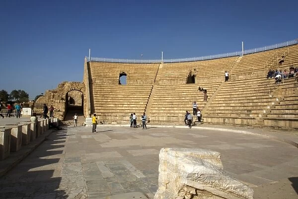 The Roman amphitheatre, Caesarea, Israel, Middle East