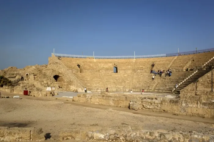 Framed Print : The Roman amphitheatre, Caesarea, Israel, Middle East Framed Print : The Roman amphitheatre, Caesarea, Israel, Middle East