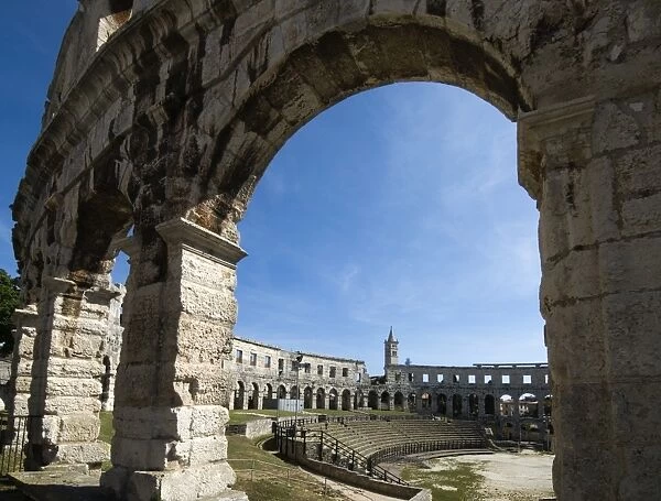 The Roman Amphitheatre, Pula, Istria, Croatia, Europe
