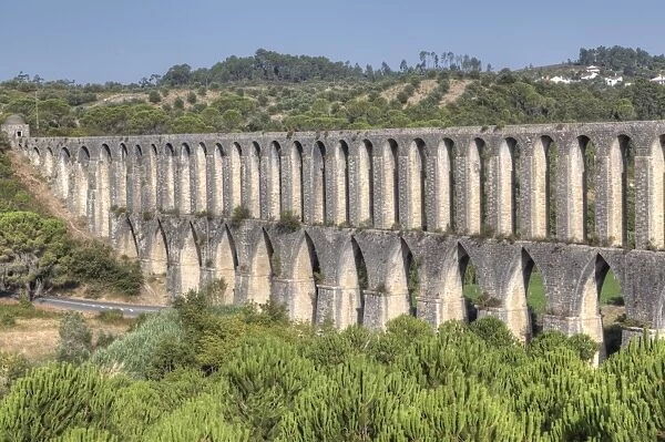 Roman Aqueduct, Pegoes, Portugal, Europe