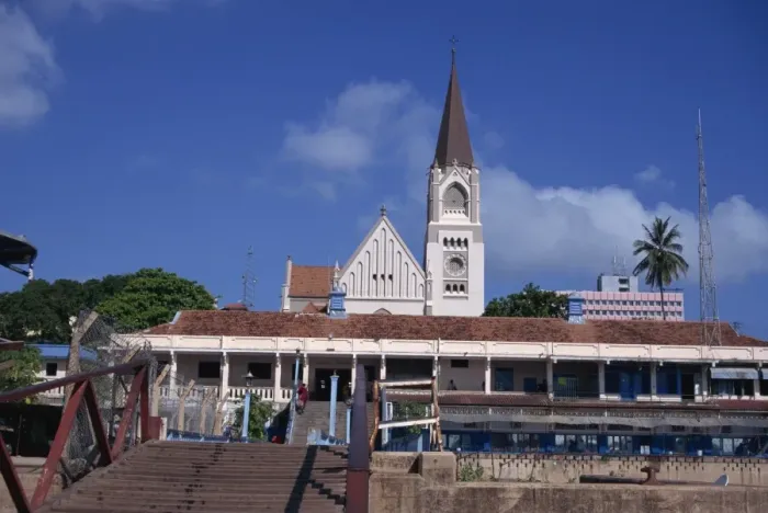 Framed Print : Roman Catholic cathedral and waterfront building, Dar-es-Salaam, Tanzania Framed Print : Roman Catholic cathedral and waterfront building, Dar-es-Salaam, Tanzania