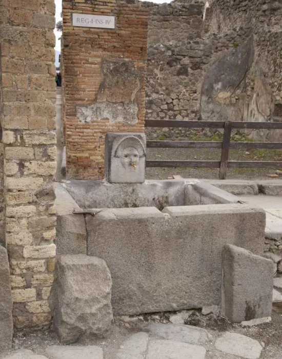 Framed Print : Roman drinking fountain on Via Stabiana, Pompeii, UNESCO World Heritage Site Framed Print : Roman drinking fountain on Via Stabiana, Pompeii, UNESCO World Heritage Site