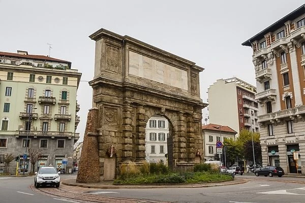 The Roman gate, Porta Romana, Milan, Lombardy, Italy, Europe