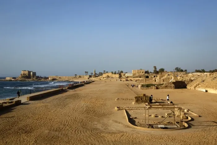 Framed Print : The Roman hippodrome, Caesarea, Israel, Middle East Framed Print : The Roman hippodrome, Caesarea, Israel, Middle East