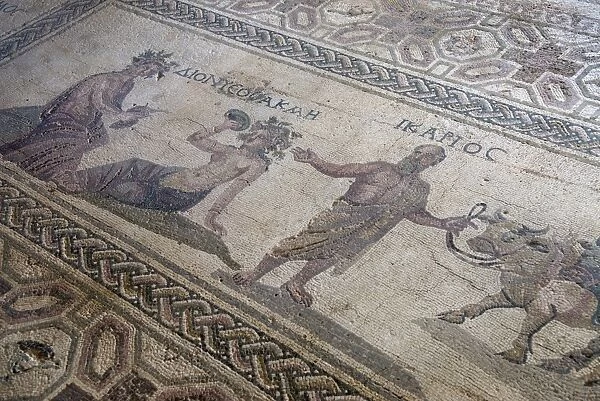 Roman mosaic, Archaeological Park, Paphos, Cyprus, Europe