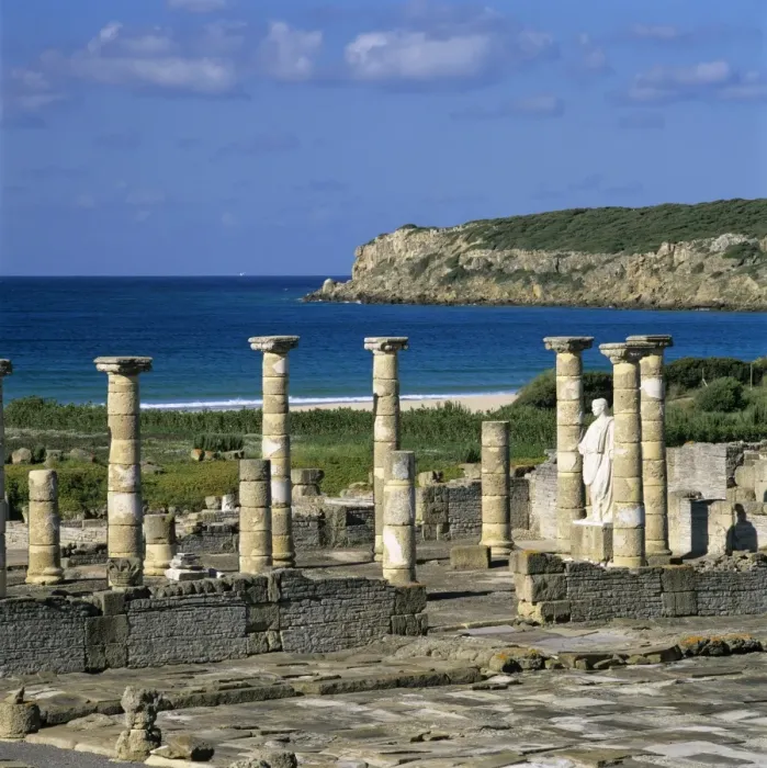 Framed Print : Roman ruins with statue of Emperor Trajan, Baelo Claudia, near Tarifa, Andalucia, Spain, Europe Framed Print : Roman ruins with statue of Emperor Trajan, Baelo Claudia, near Tarifa, Andalucia, Spain, Europe