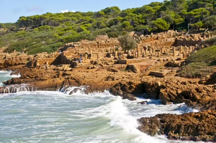 Framed Print : Roman ruins of Tipasa, UNESCO World Heritage Site, on the Algerian coast Framed Print : Roman ruins of Tipasa, UNESCO World Heritage Site, on the Algerian coast