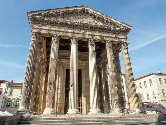 Framed Print : Roman Temple of Augustus and Livia, Vienne, Isere, Auvergne-Rhone-Alpes, France, Europe Framed Print : Roman Temple of Augustus and Livia, Vienne, Isere, Auvergne-Rhone-Alpes, France, Europe