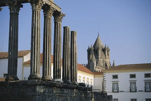 Roman temple and cathedral