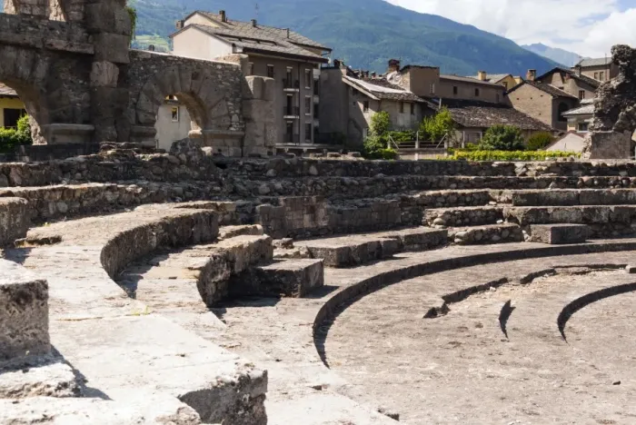 Framed Print : Roman Theater (Teatro Romano), Aosta, Aosta Valley, Italian Alps, Italy, Europe Framed Print : Roman Theater (Teatro Romano), Aosta, Aosta Valley, Italian Alps, Italy, Europe