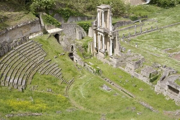 Roman theater, Volterra, Tuscany, Italy, Europe
