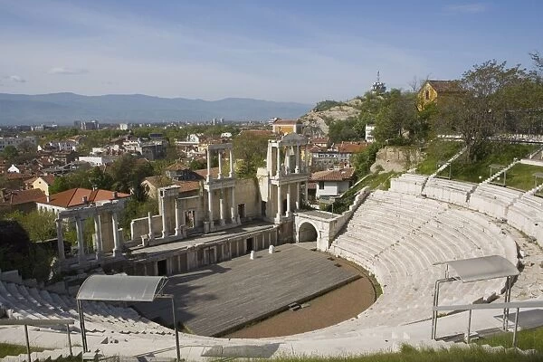 The Roman theatre of ancient Philippopolis, Plovdiv, Bulgaria, Europe