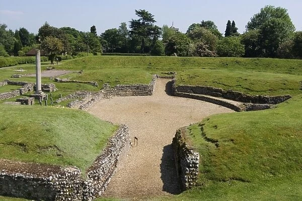 Roman theatre, built around AD140, St. Albans, Hertfordshire, England