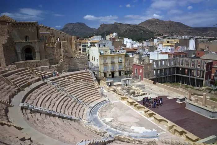 Framed Print : The Roman Theatre, Cartagena, Spain, Europe Framed Print : The Roman Theatre, Cartagena, Spain, Europe