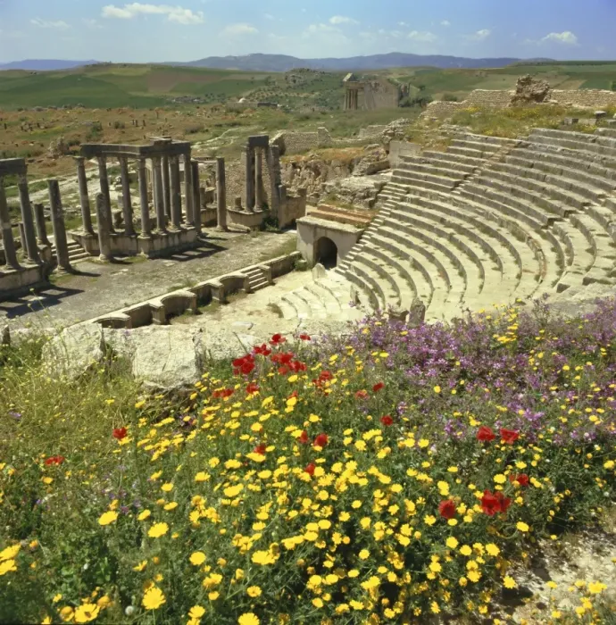 Framed Print : Roman theatre at Dougga Framed Print : Roman theatre at Dougga