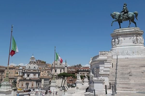Rome from the Victor Emmanuel Monument, Rome, Lazio, Italy, Europe
