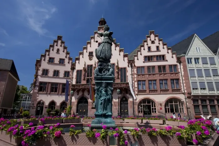 Framed Print : The Romerberg plaza one of the major landmarks in Frankfurt am Main, Hesse Framed Print : The Romerberg plaza one of the major landmarks in Frankfurt am Main, Hesse