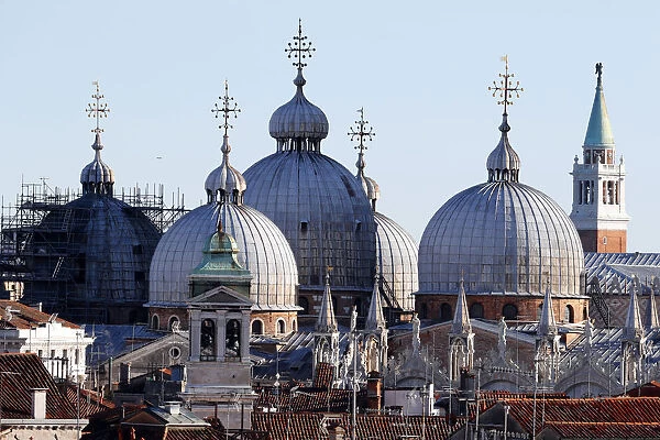 Roof of the Basilica San Marco, an example of Byzantine architecture first built in