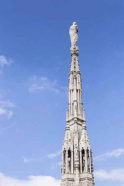 The roof of Duomo di Milano (Milan Cathedral), Milan, Lombardy, Italy, Europe