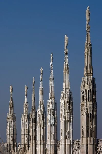 Roof of Milan Cathedral (Duomo), Milan, Lombardy, Italy, Europe