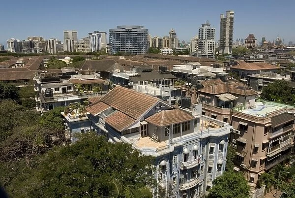 Roof-tops and high-rises of Colaba, Mumbai, India, Asia
