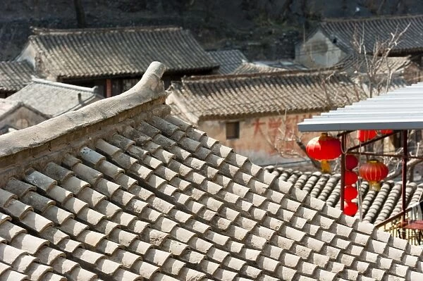 Roofs, traditional village of Cuandixia, Greater Beijing, China, Asia